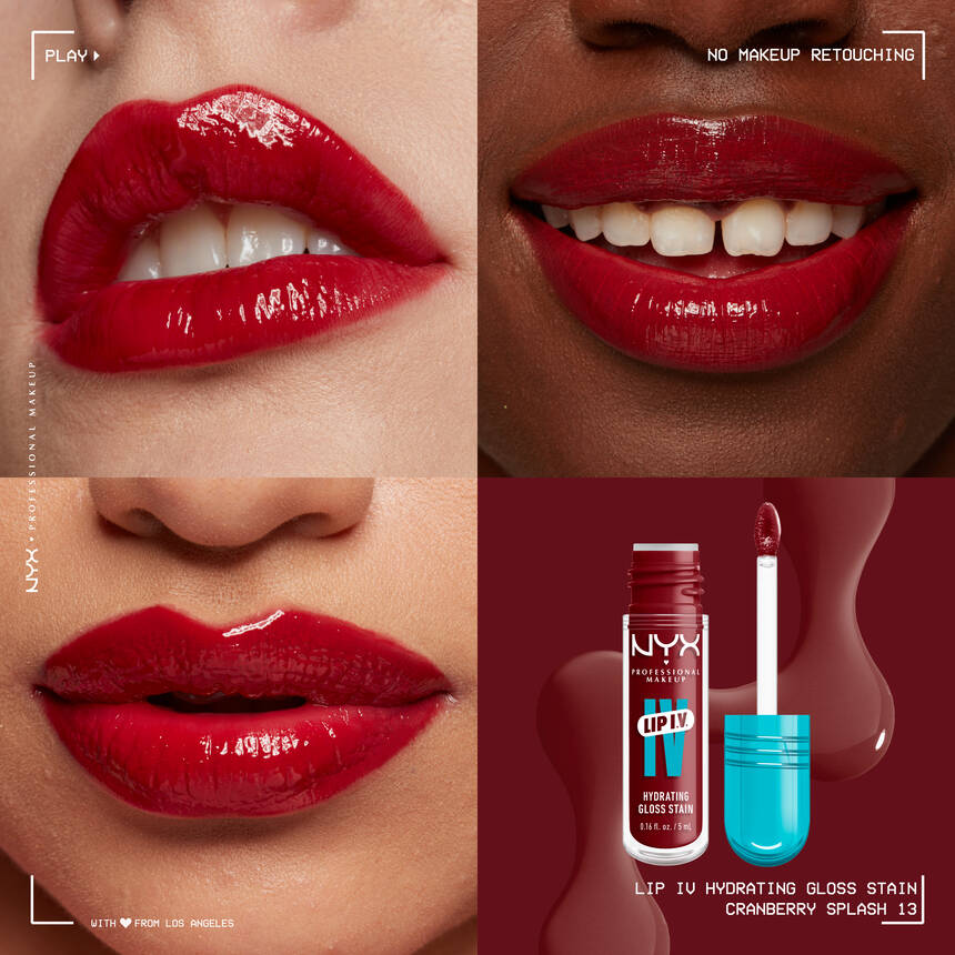 NYX Lip IV Hydrating Gloss Stain - 13 Cranberry Splash