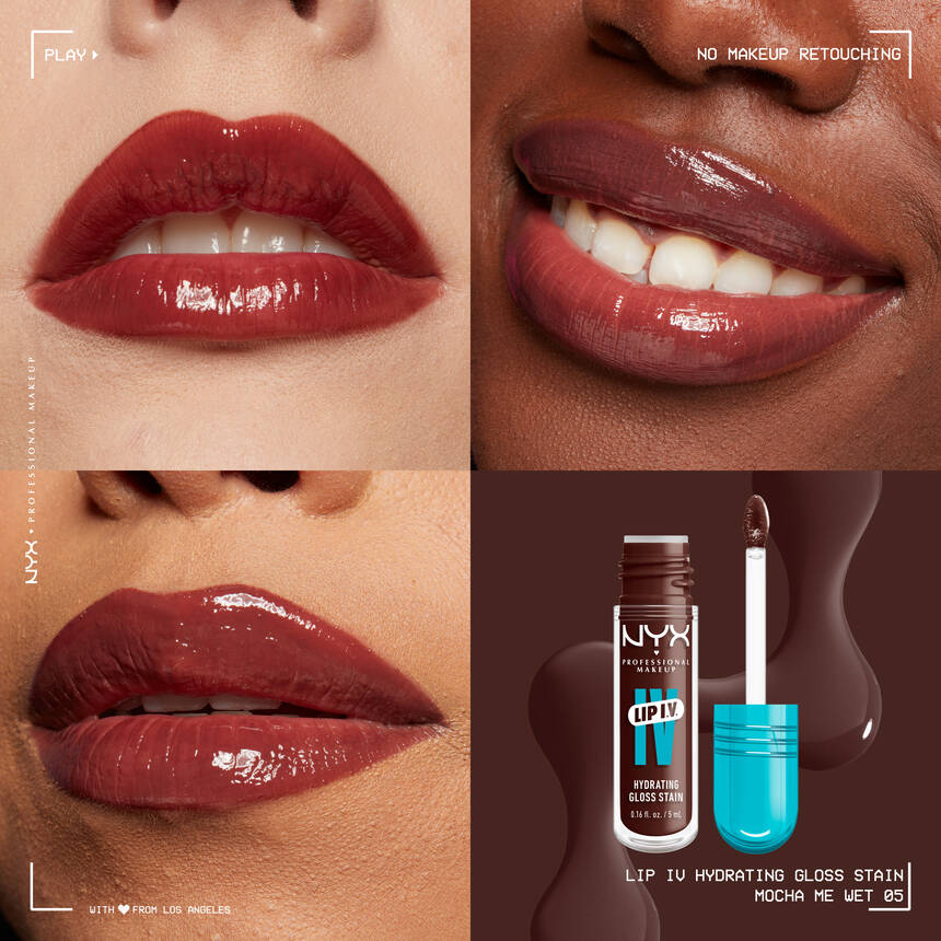 NYX Lip IV Hydrating Gloss Stain - 05 Mocha Me Wet